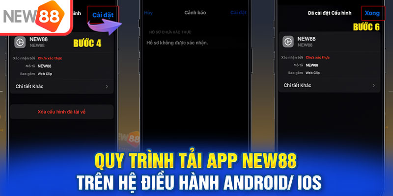 Quy trình tải app New88 trên hệ điều hành Android/ IOS